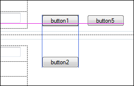 Aligning three buttons